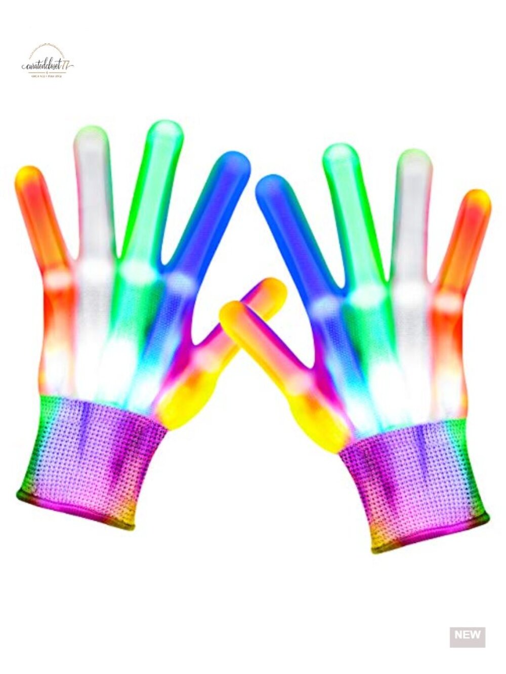 LED Gloves 6 Flash Modes Light Up Toy for Kids Halloween Party